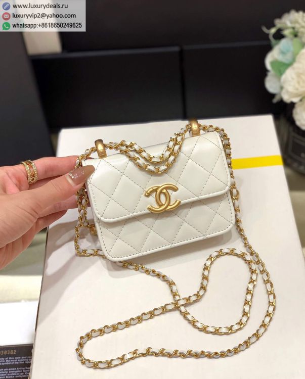 Chanel 2021FW AP2290 Women Leather Shoulder Bags White