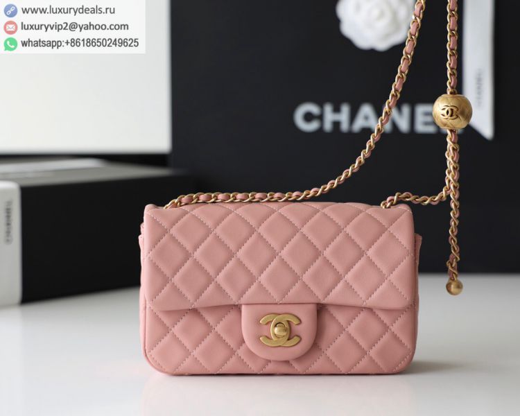 Chanel Flap Bag CF Mini AS1787 Women Sheepskin Shoulder Bags Pink