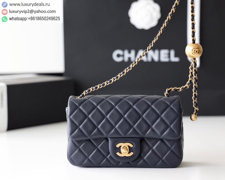 Chanel Flap Bag CF Mini AS1787 Women Sheepskin Shoulder Bags Navy