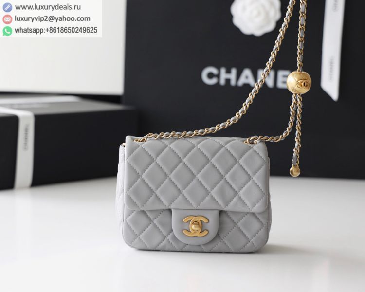 Chanel Flap Bag CF Mini AS1786 Women Sheepskin Shoulder Bags Gray