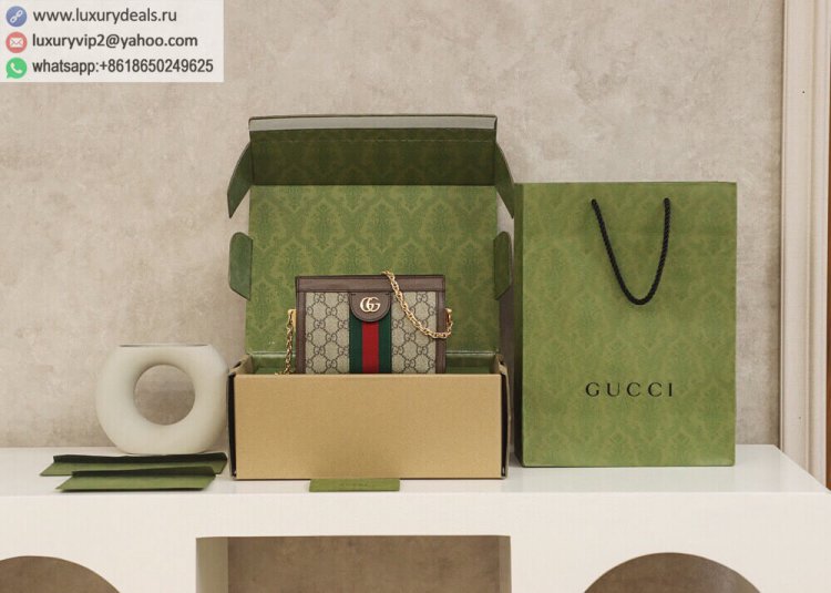 Gucci Ophidia mini shoulder bag 602676 K05NB 8745 Women Canvas Shoulder Bags Coffee