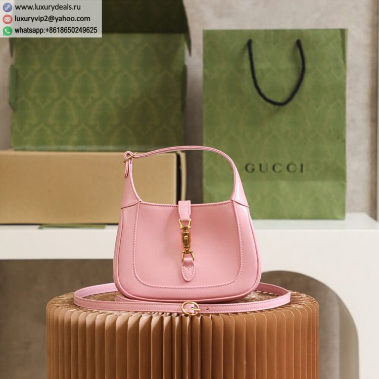 Gucci Jackie 1961 Mini Hobo Bag 637091 10O0G 5815 Women Leather Shoulder Bags Pink