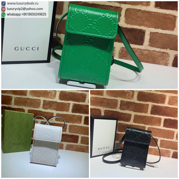 Gucci GG Print Embossed mini 625571 Women Shoulder Bags White, Green, Black