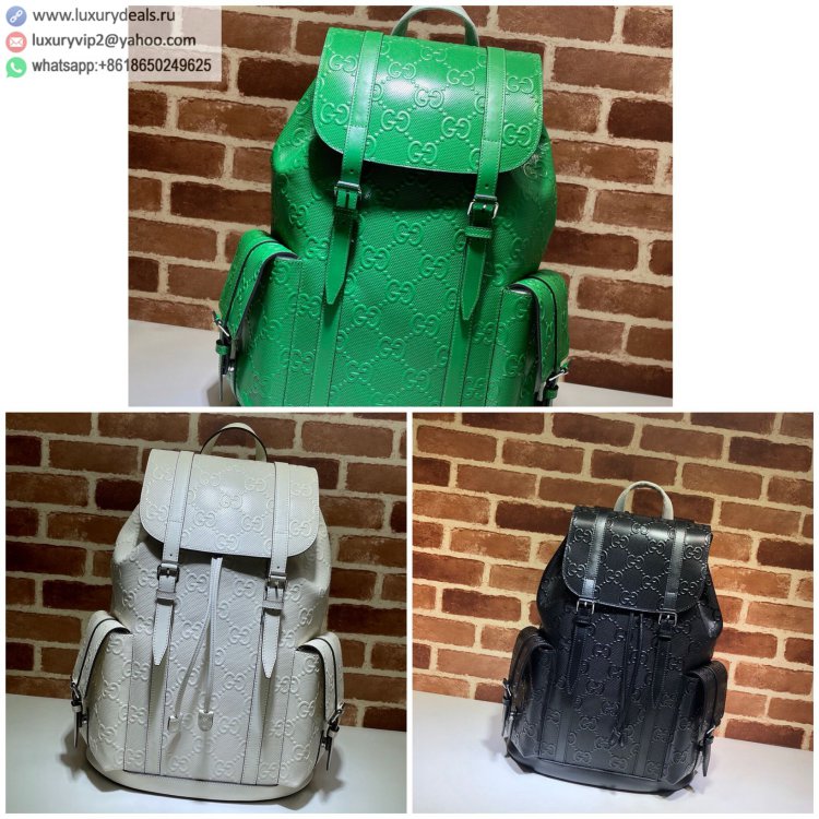 Gucci GG Print Embossed 625770 Men Backpack Bags White, Green, Black