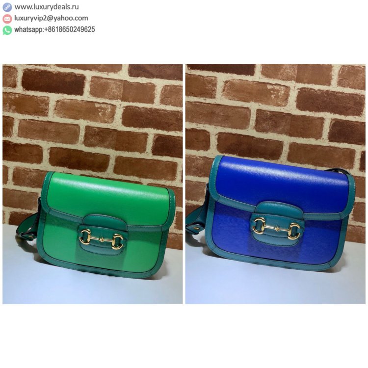 Gucci 1955 PM 602204 Women Shoulder Bags Green, Blue
