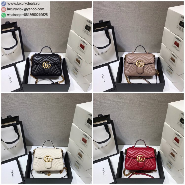 Gucci GG Marmont mini 547260 Women Leather Shoulder Bags Tea, White, Red, Black