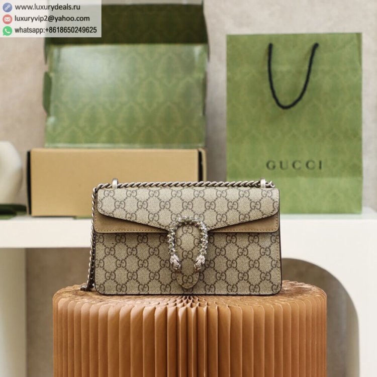 Gucci Dionysus 499623 Women Canvas Shoulder Bags Khaki