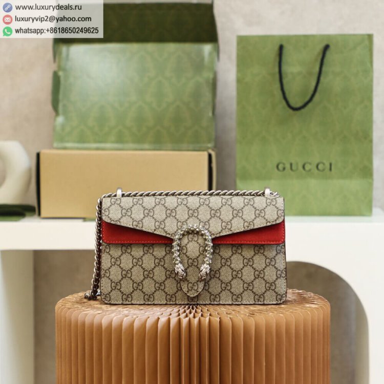Gucci Dionysus 499623 Women Canvas Shoulder Bags Red