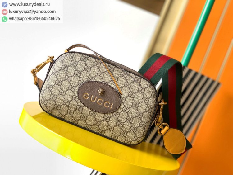 Gucci Classic GG Camera Bag Crossbody 476466 Women & Men Canvas, Leather Shoulder Bags Brown