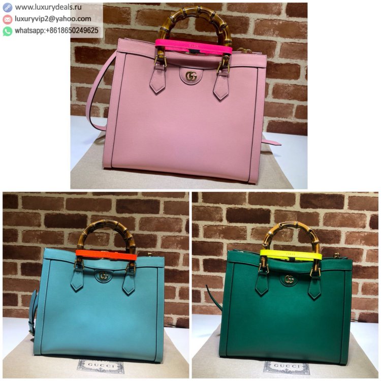 Gucci Diana MM 655658 Women Shoulder Bags Light Blue, Pink, Green