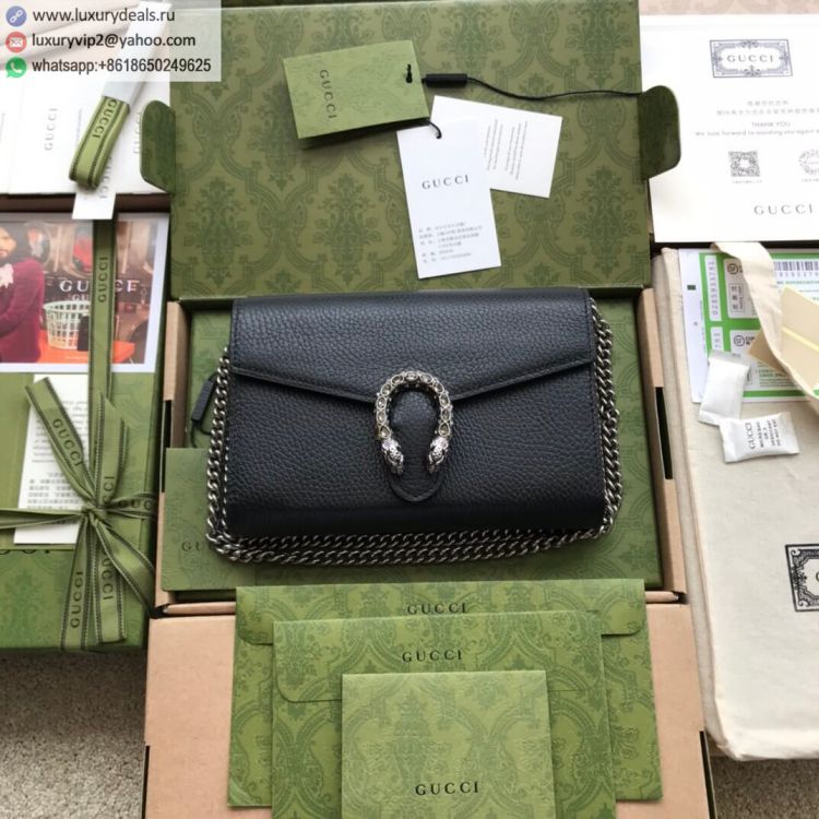 Gucci mini 401231 Women Leather Shoulder Bags Black