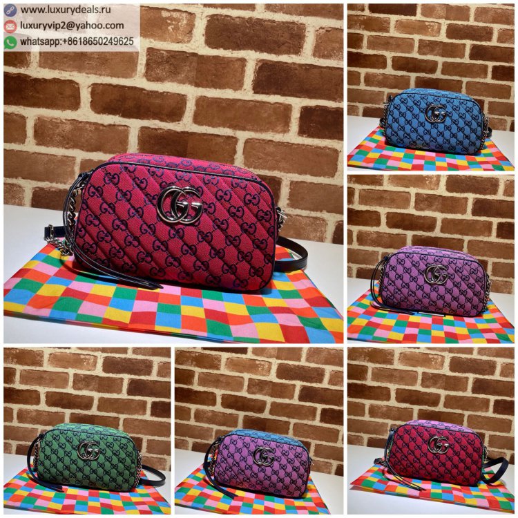 Gucci GG Multicolor GG Marmont PM 447632 Women Shoulder Bags Multi-colorPink, Red, Green, Blue