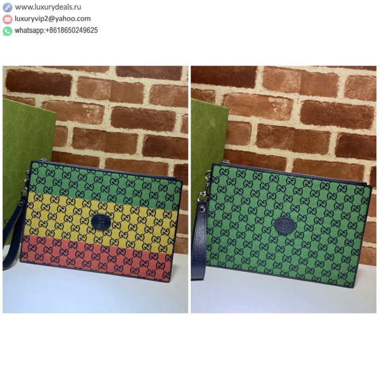 Gucci GG Multicolor 657581 Women Clutch Bags Multi-colorGreen