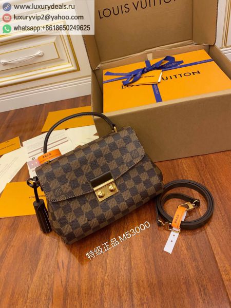 Louis Vuitton LV Croisette Crossbody N53000 Coffee PVC Tote Bags