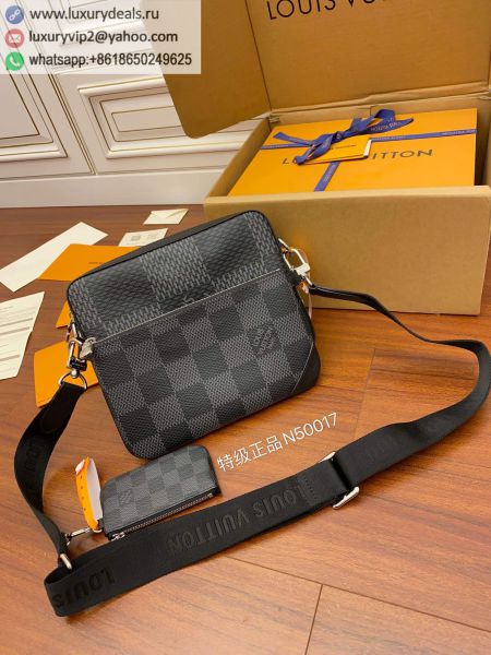 Louis Vuitton LV Trio Three-in-One Messenger N50017 Black PVC Shoulder Bags