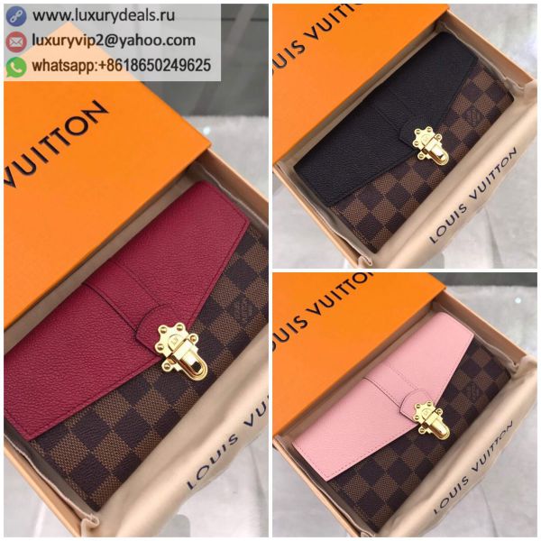 Louis Vuitton LV Clapton N64447 N64448 N64449 Red, Pink, Black Leather Wallets