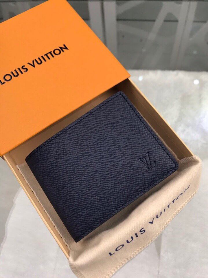 Louis Vuitton LV Amerigo M42101 Navy Leather Wallets