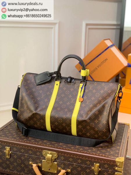 Louis Vuitton LV Keepall Bandouliere 50 M45866 PVC Travel Bags