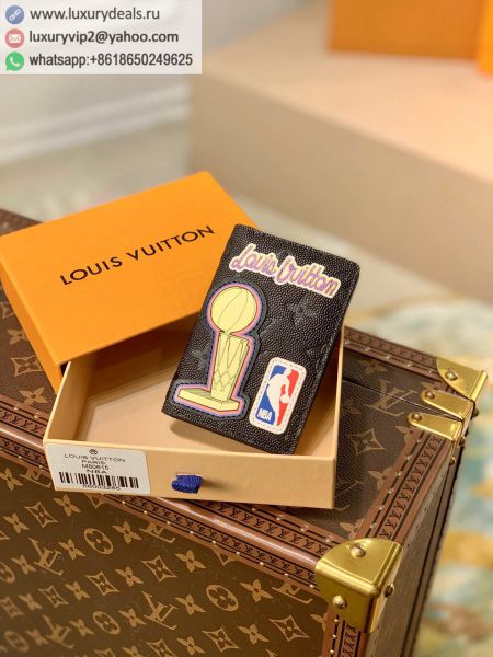 Louis Vuitton LV x NBA M80615 Black Leather Wallets
