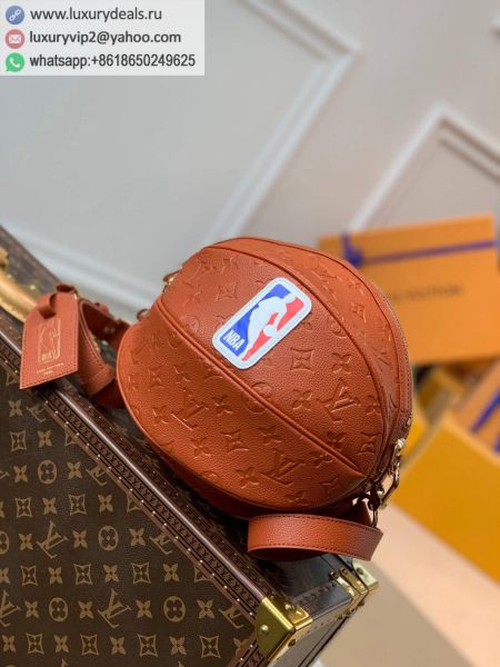 Louis Vuitton LV x NBA Ball In Basket M57974 Caramel Color Leather Shoulder Bags