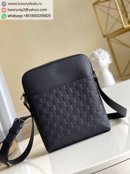 Louis Vuitton LV District Pochette Crossbody N23355 Black Leather Shoulder Bags
