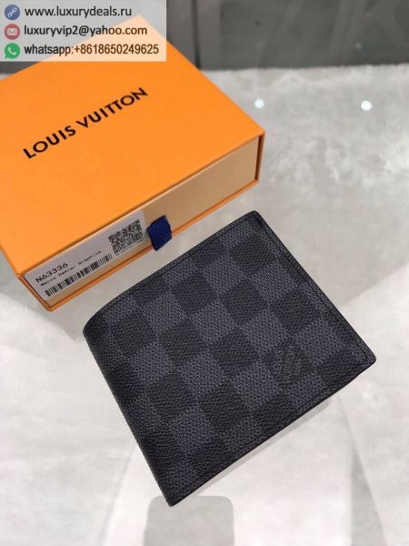 Louis Vuitton LV Marco N63336 Black PVC Wallets