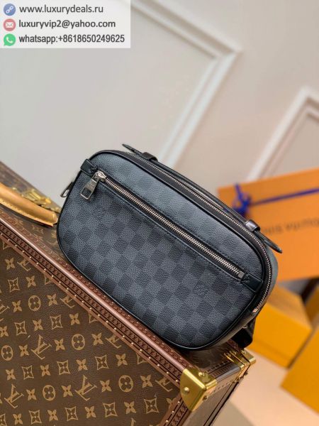 Louis Vuitton LV Ambler N41289 Black PVC Fanny Packs
