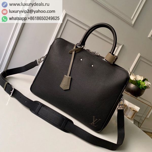 Louis Vuitton LV Armand MM M55227 Black Leather Briefcases