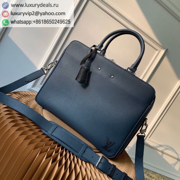 Louis Vuitton LV Armand MM M55228 Blue Leather Briefcases