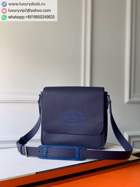 Louis Vuitton LV Roman PM Messenger M30362 Blue Leather Shoulder Bags
