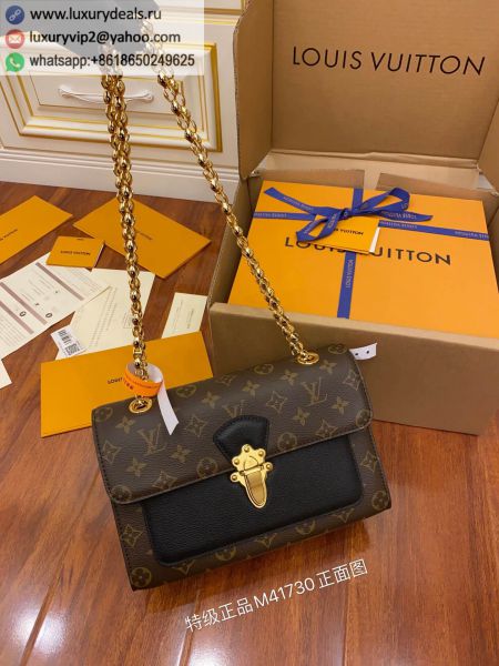 Louis Vuitton LV Victoire Bag M41730 Black Monogram Shoulder Bags