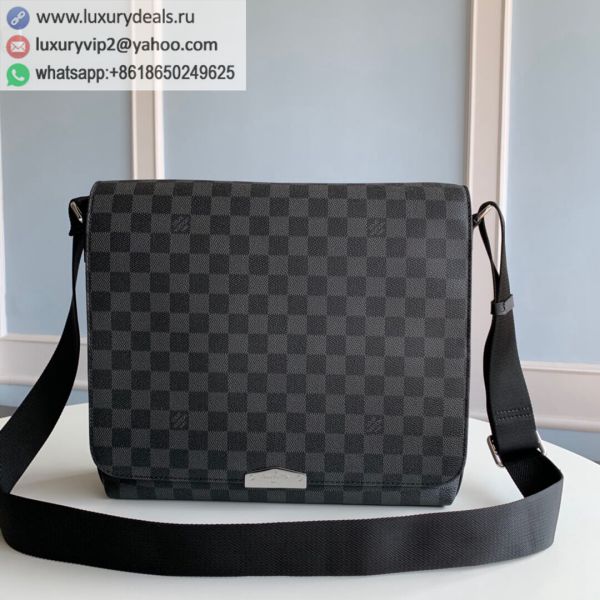 Louis Vuitton LV District MM Messenger N40350 Black PVC Shoulder Bags