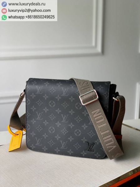 Louis Vuitton LV New District PM Messenger M45627 Black PVC Shoulder Bags