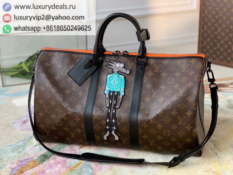 Louis Vuitton LV Keepall Bandouliere 50 M45616 PVC Travel Bags