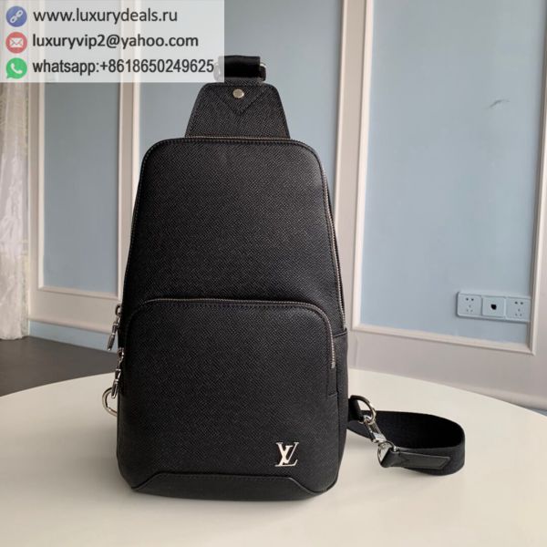 Louis Vuitton LV Avenue Sling Bag M30443 Black Leather Fanny Packs