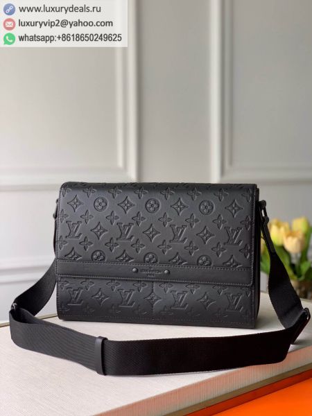 Louis Vuitton LV Sprinter Messenger M44729 Black Leather Shoulder Bags