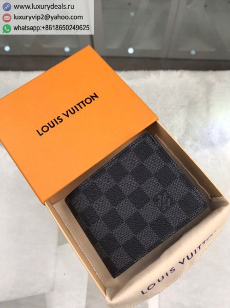 Louis Vuitton LV Amerigo N41635 Black PVC Wallets