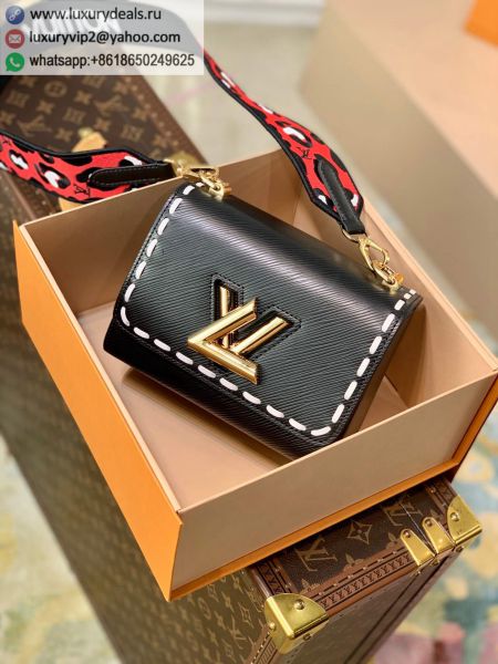 Louis Vuitton LV Twist PM bag M58723 Black Epi Shoulder Bags