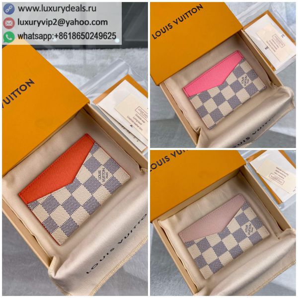 Louis Vuitton LV Daily N60286 N60359 Red & Pink & Apricot Canvas Wallets