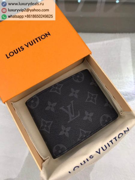Louis Vuitton LV Multiple M61695 Black Canvas Wallets