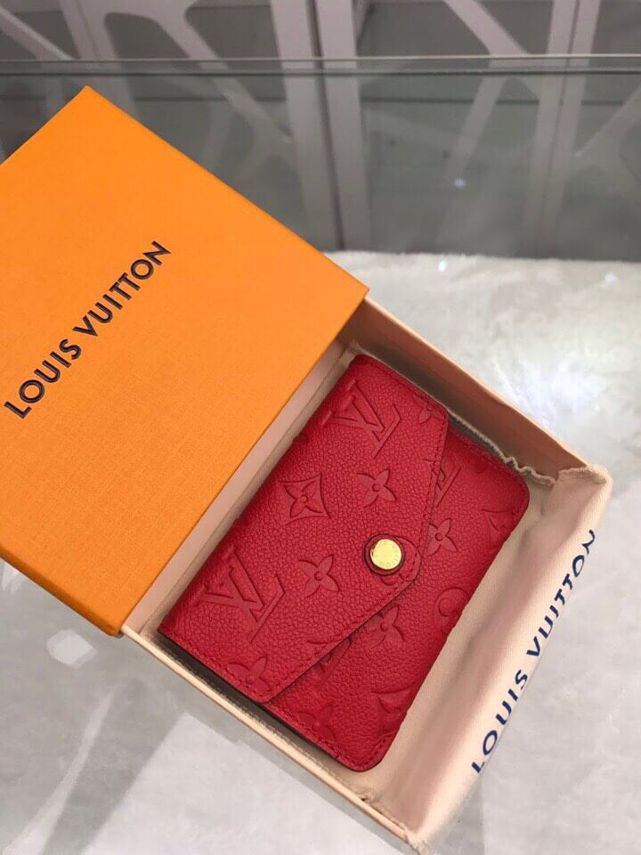 Louis Vuitton LV Key Pouch M60634 Red Leather Wallets