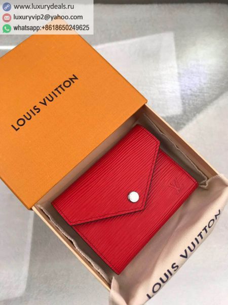 Louis Vuitton LV Victorine M62172 Red Epi Wallets