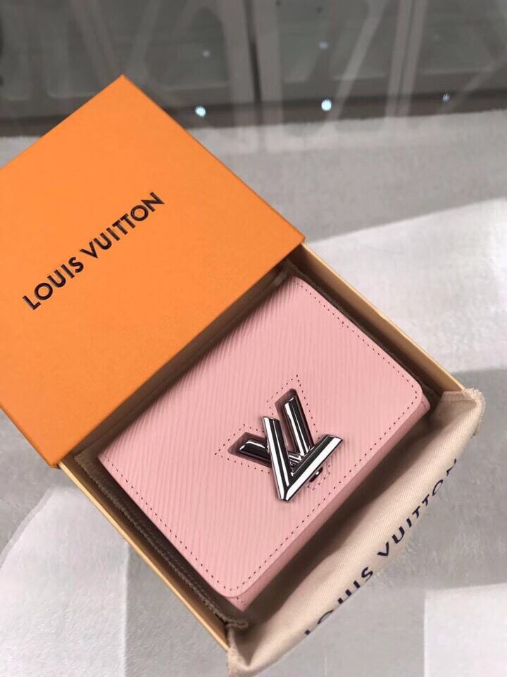 Louis Vuitton LV Twist compact wallet M62934 Pink Epi Wallets