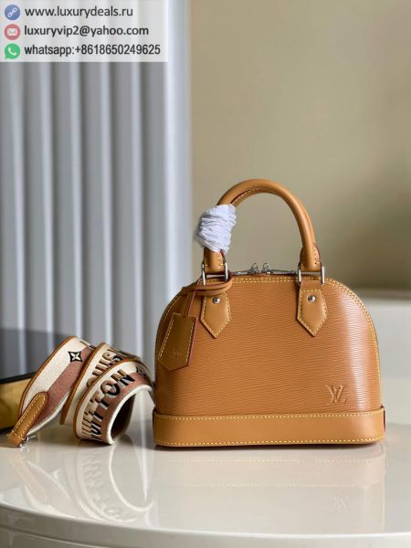 Louis Vuitton LV Alma BB M57540 Caramel Color Epi Tote Bags