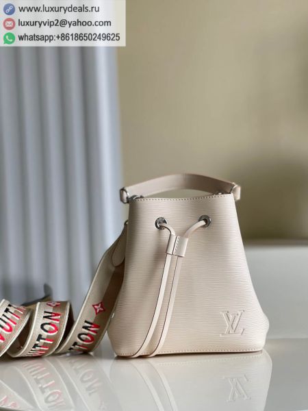 Louis Vuitton LV NeoNoe BB Bucket Bags M57693 White Epi Tote Bags