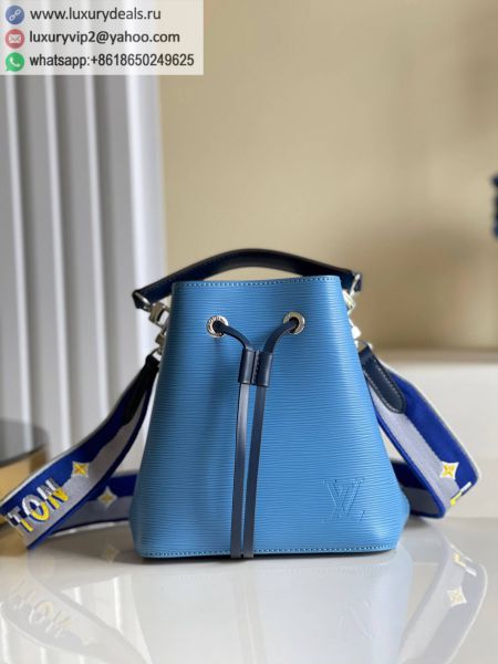Louis Vuitton LV NeoNoe BB Bucket Bags M57691 Blue Epi Tote Bags