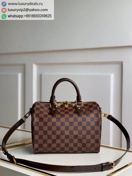 Louis Vuitton LV Speedy 25 M41368 Coffee PVC Tote Bags