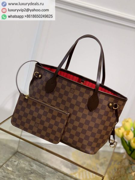 Louis Vuitton LV Neverfull PM N41359 Coffee PVC Shopping Bags