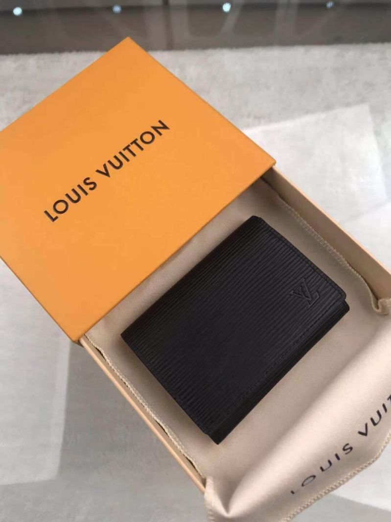 Louis Vuitton LV Enveloppe Carte de Viste M62292 Black Epi Wallets