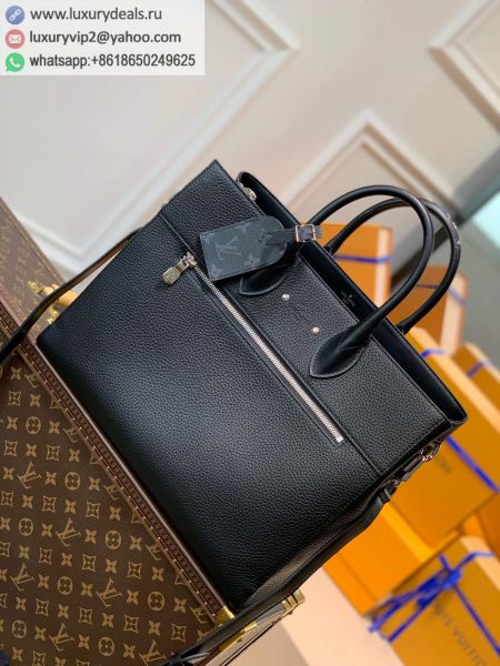 Louis Vuitton LV Cabas Business M55732 Black Leather Briefcases